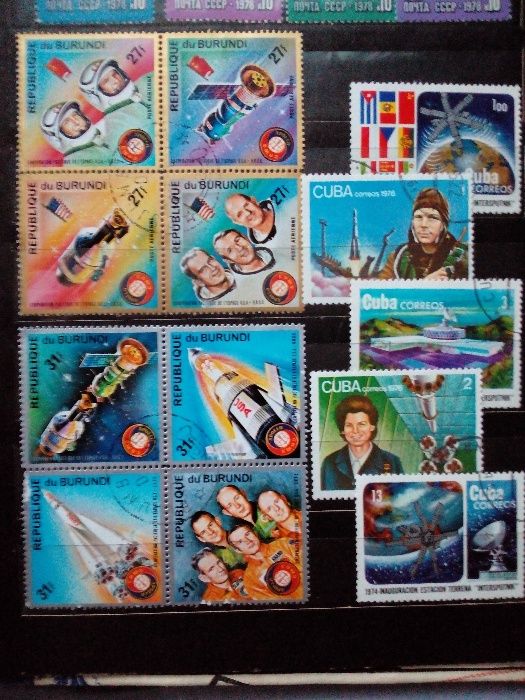 Продается коллекция марок спорт, живопись, космос - фотография
