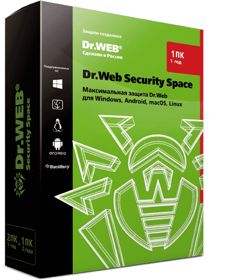 Dr.Web Security Space — лицензия на 1 год на 1 ПК - фотография